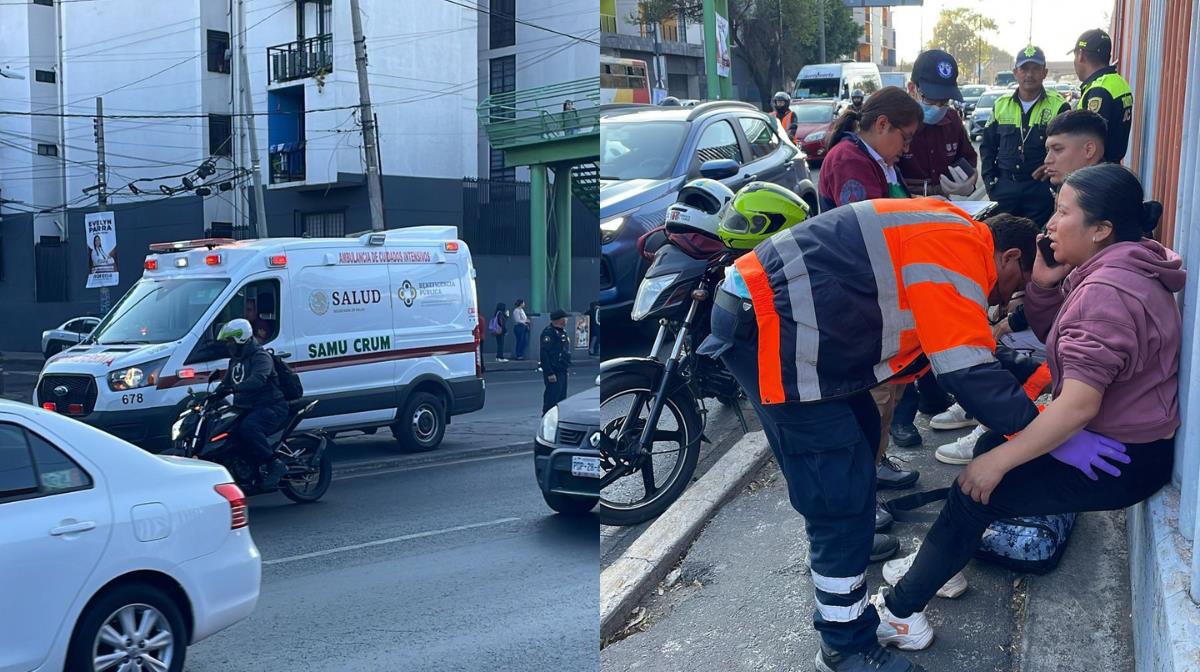 ¡Mujer atropellada! Motociclista se pasa el alto y la arrolla