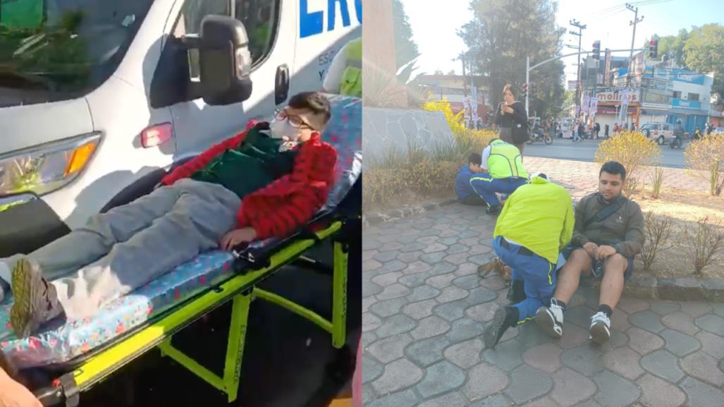 Choque de unidad de transporte público deja a 10 personas lesionadas