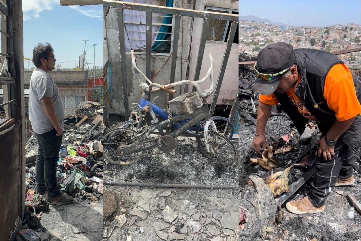 Después del incendio, salvaron la vida, pero quedaron sin casa y sin esperanza.             Foto: Especial