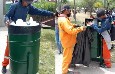 Retiran más de 23 toneladas de basura tras eclipse de Sol en Torreón