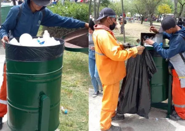 Retiran más de 23 toneladas de basura tras eclipse de Sol en Torreón