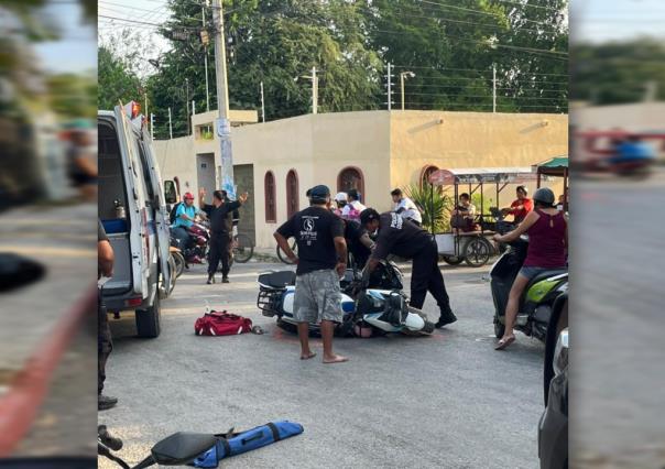 Accidente colonia de Ticul, Yucatán, deja varios lesionados y daños Materiales