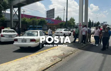 Exigen taxista con bloqueo suspender operativos de movilidad en Toluca (VIDEO)