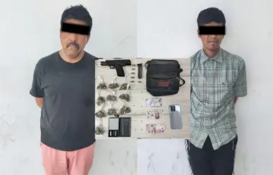 Detienen a dos hombres armados y con droga en Guadalupe