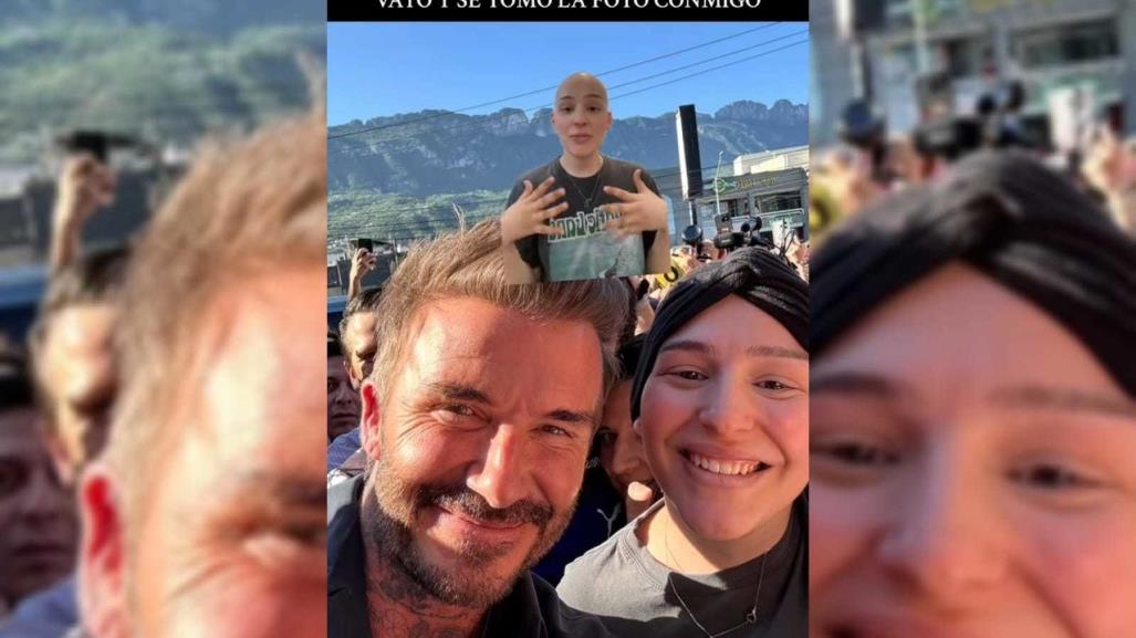 Joven de Monterrey cumple sueño con David Beckham