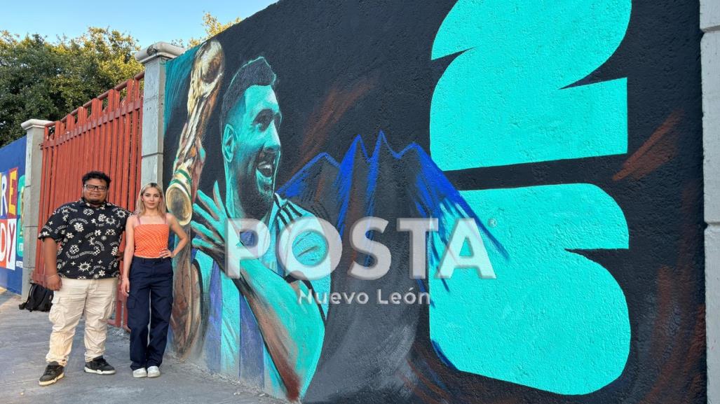 Messi, clásico regio y mundial 2026, se mezclan con el arte urbano