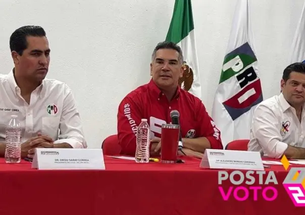 Asegura Alejandro Moreno que Adrián de la Garza ganará en Monterrey