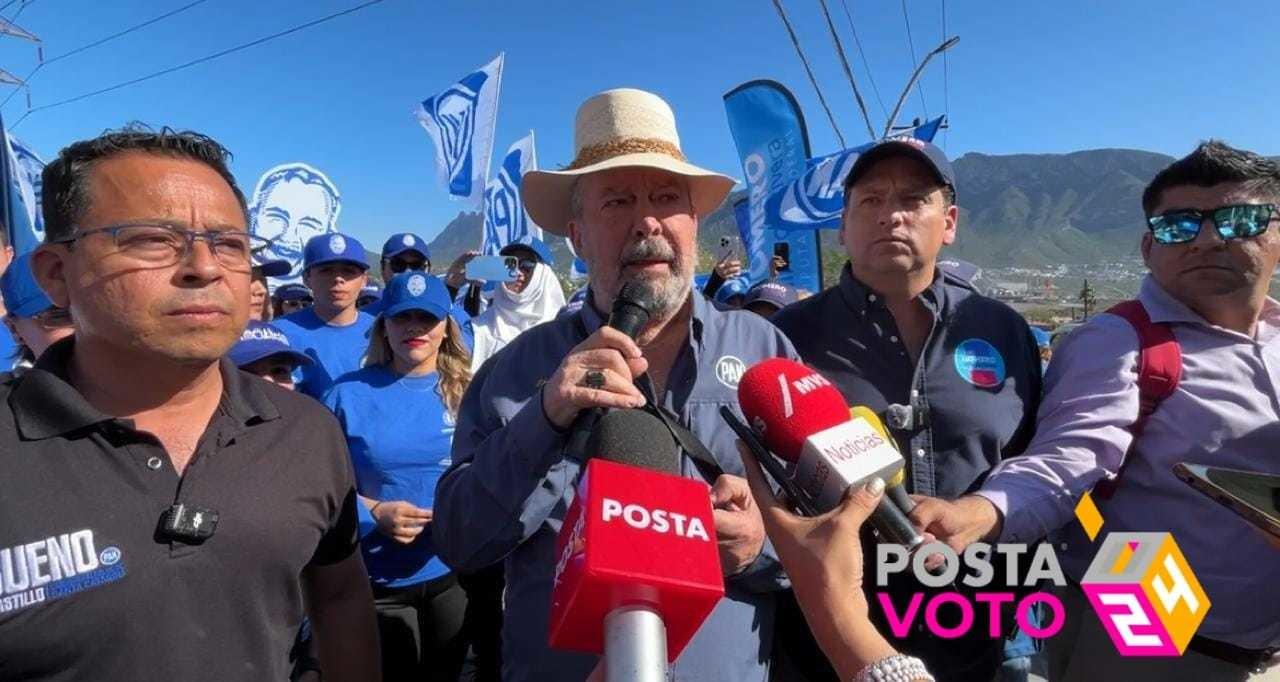 Mauricio Fernández y Héctor Castillo prometen mejorar seguridad en San Pedro y Santa Catarina