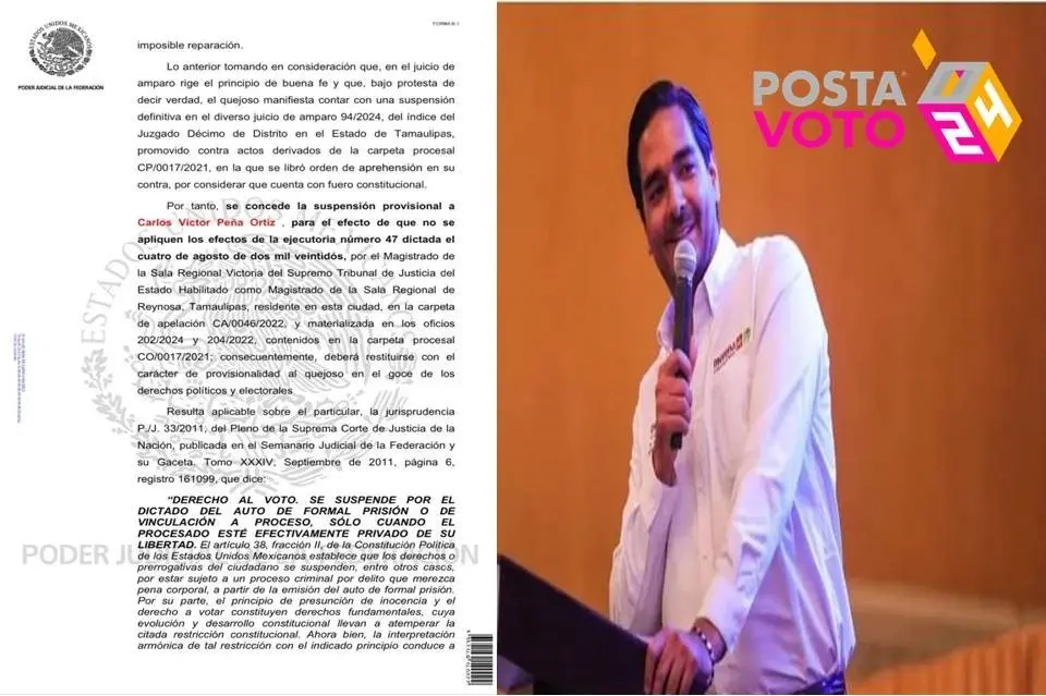 Juzgado federal ordena restituir derechos político-electorales a Carlos Peña