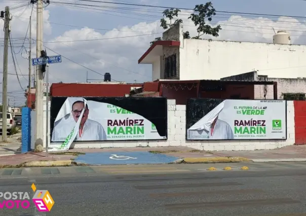 Denuncian daños contra propaganda de candidato de Morena en Yucatán