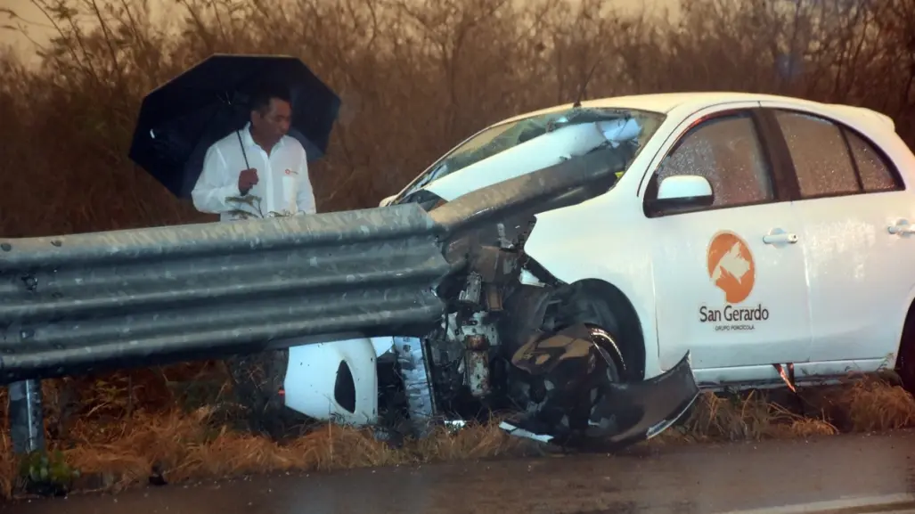 Sobrevive de milagro a brutal accidente en la vía Mérida-Cancún