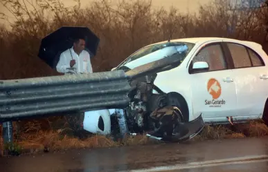 Sobrevive de milagro a brutal accidente en la vía Mérida-Cancún