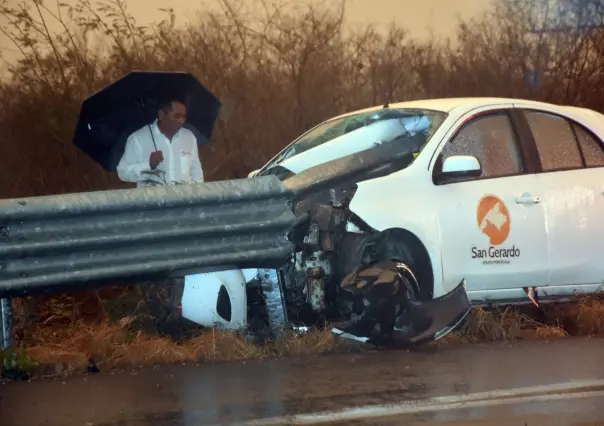 Sobrevive de milagro a brutal accidente en la vía Mérida-Cancún