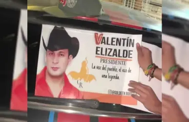 ¿Valentín Elizalde para presidente? Pegan propaganda en las calles