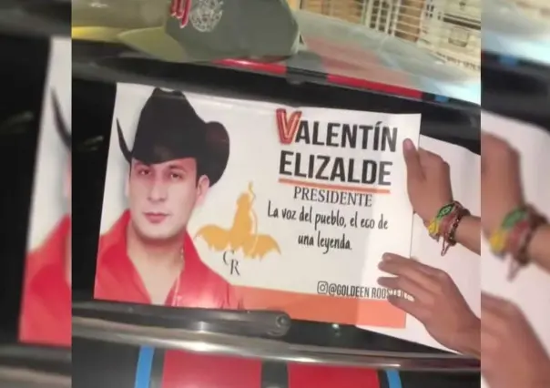 ¿Valentín Elizalde para presidente? Pegan propaganda en las calles