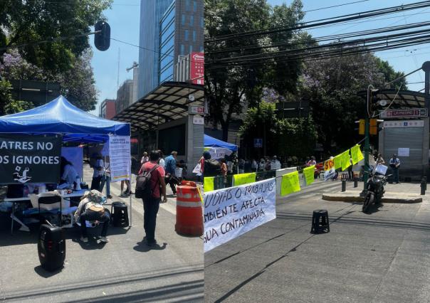 ¡Vecinos se sienten engañados! vuelven a cerrar Insurgentes por agua contaminada