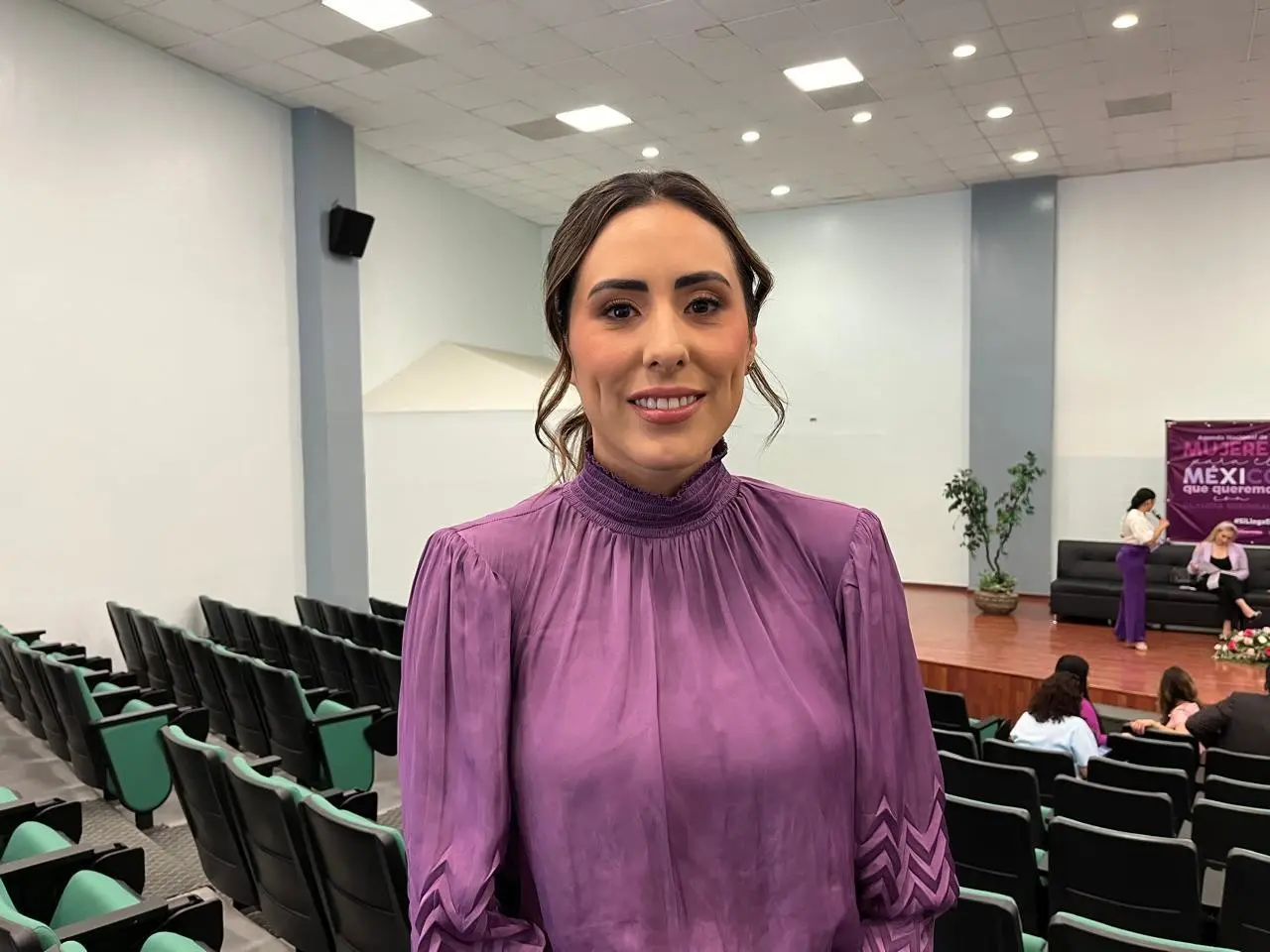 Cecilia Guadiana subrayó la importancia de alzar la voz contra la violencia hacia las mujeres. (Fotografía: Claudia Almaraz)