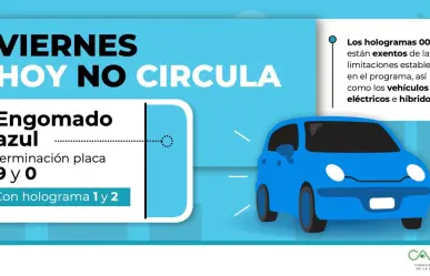 Todo lo que necesitas saber del Hoy No Circula para este viernes 12 de abril