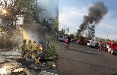 El piloto evitó la tragedia, cayó en patio de servicio y evadió tianguis