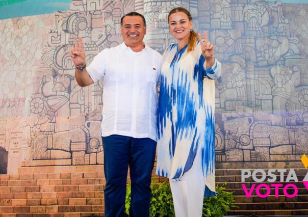 Cecilia Patrón y Renán Barrera firman la Agenda 2050 en Mérida