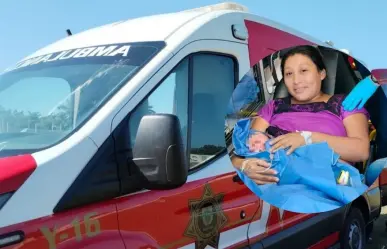 ¡Se adelantó la cigüeña! Nace bebé en ambulancia en la carretera a  Maxcanú