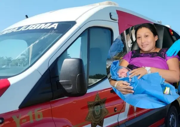 ¡Se adelantó la cigüeña! Nace bebé en ambulancia en la carretera a  Maxcanú