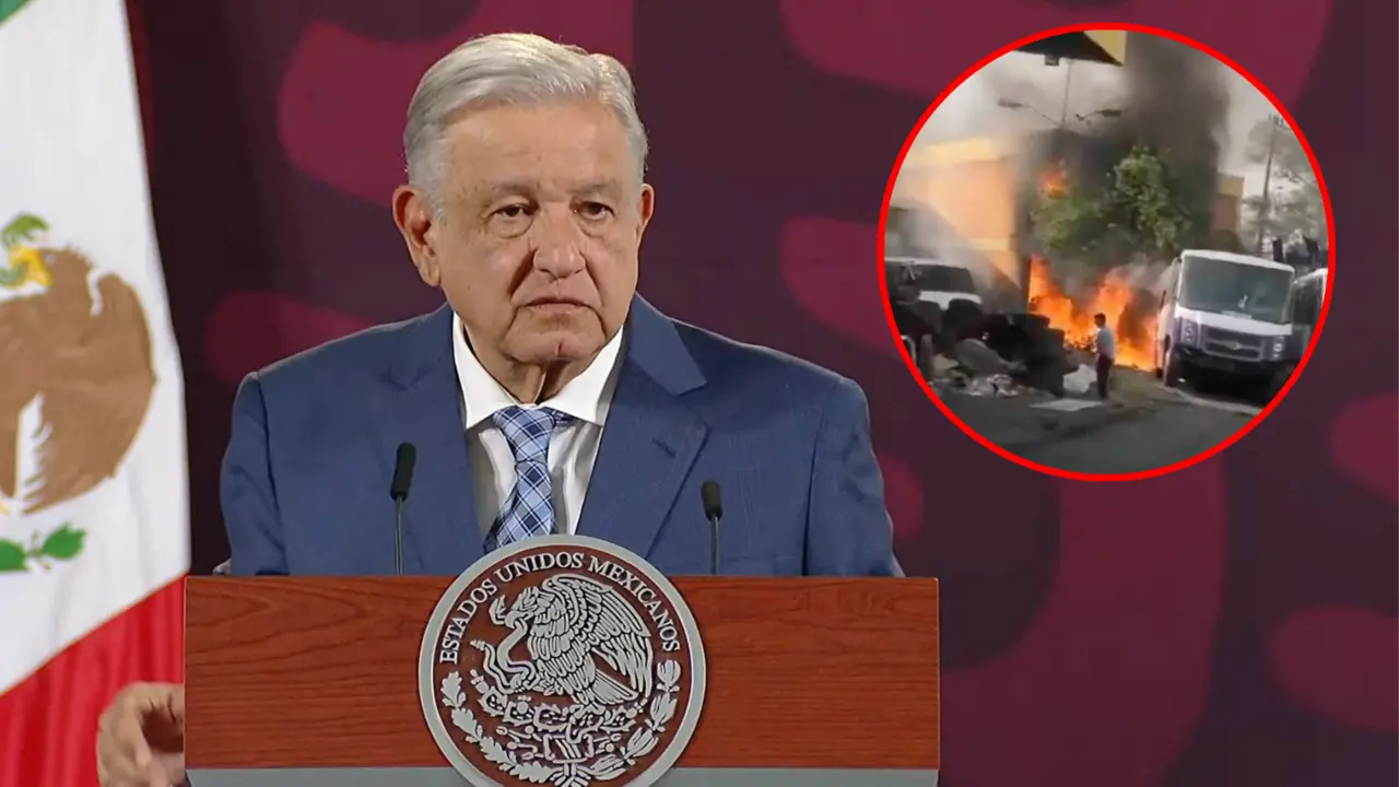 Foto: SS de Conferencia de prensa en vivo @lopezobrador / SS helicóptero cae en Coyoacán