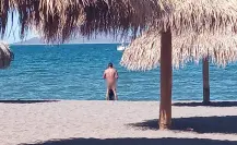 ¡Sin pudor! Captan a bañista desnudo en malecón de Loreto