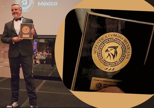 El chef Carlos Leal recibe el premio El Taco de Oro en Dubái