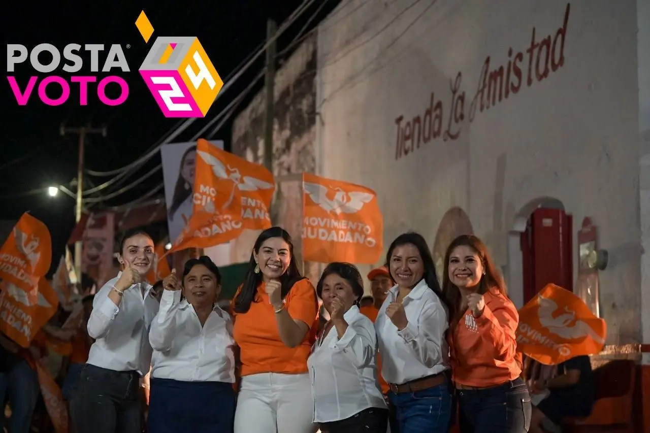 La candidata a la gubernatura de Yucatán por Movimiento Ciudadano, Vida Gómez, visitó la comunidad de Sacalúm donde prometió un gobierno ciudadano.-Foto cortesía