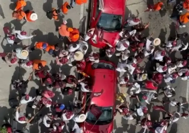 Simpatizantes de Morena y Movimiento Ciudadano pelean en calles de Jalisco