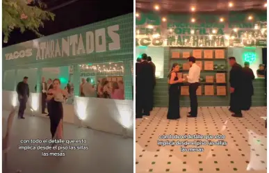 ¡Los tostitos quedaron cortos! Novios en Monterrey montan taquería en su boda