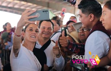 Claudia Sheinbaum y Huacho Díaz Mena de gira por Yucatán