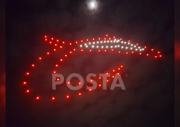 Show de drones ilumina los cielos en Durango por debut de Caliente