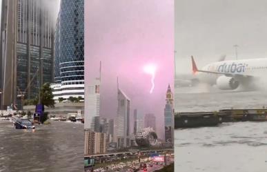 ¡Para no creerse! Dubai bajo el agua tras tormentas extremas