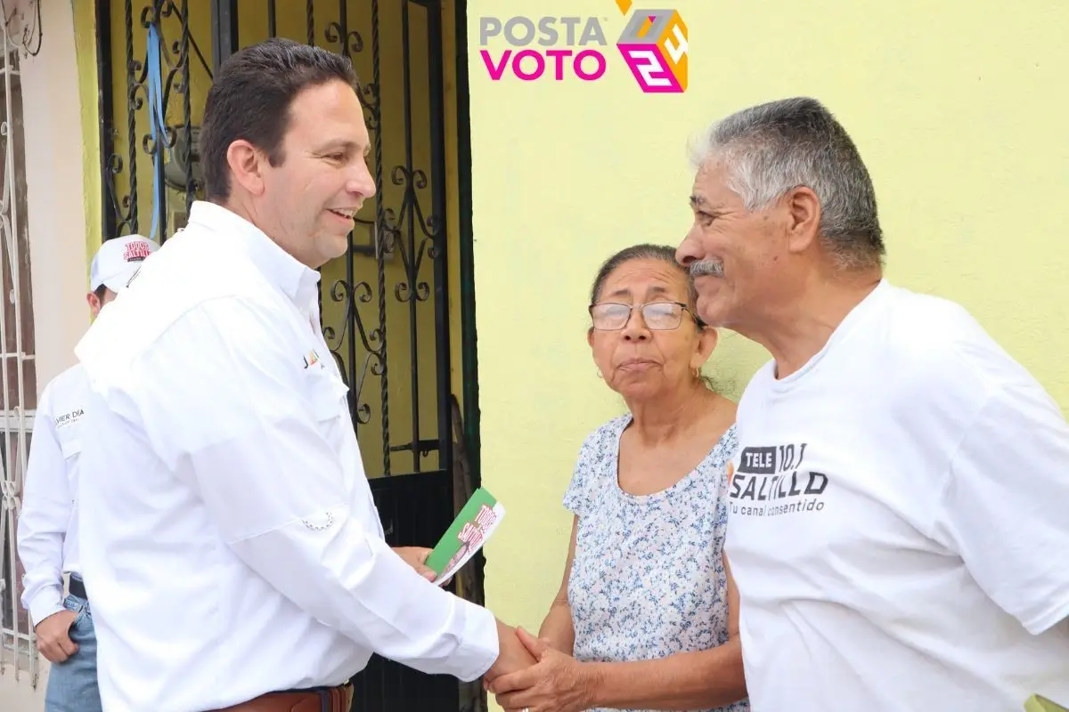 El candidato Javier Díaz en recorrido de campaña. (Fotografía: Édgar Romero)