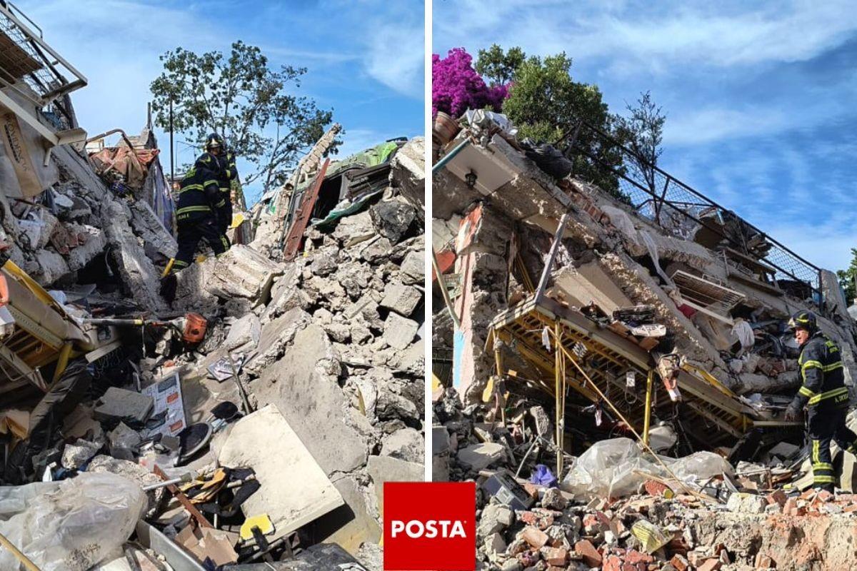 Casas derrumbadas por la explosión. Foto: POSTA