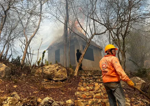 ¡Se incendia parador turístico “Ich-Há” en Oxkutzcab!