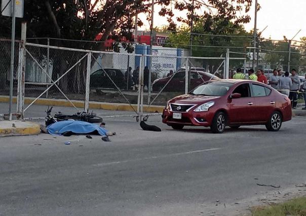 Fatal accidente: Motociclista muere al derrapar en el Periférico de Mérida