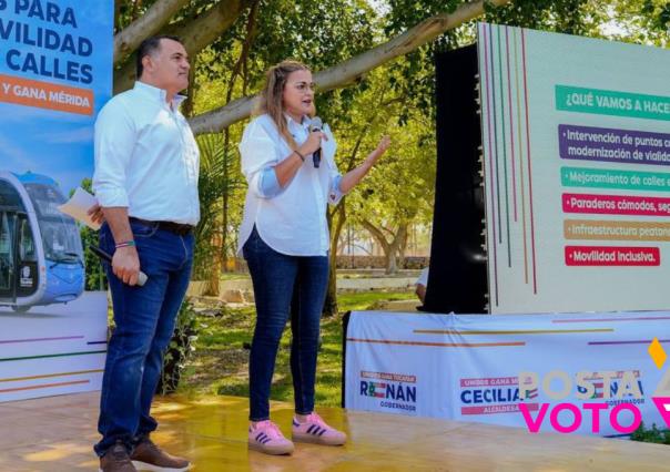 Cecilia Patrón presenta plan de movilidad para disminuir el tráfico en Mérida