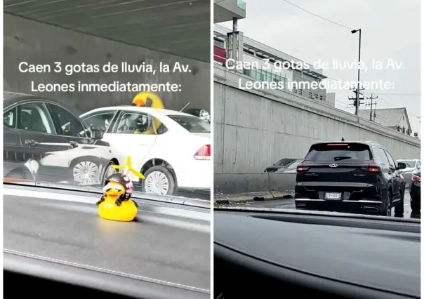 Lluvia y automovilistas crean caos vial en Leones (VIDEO)