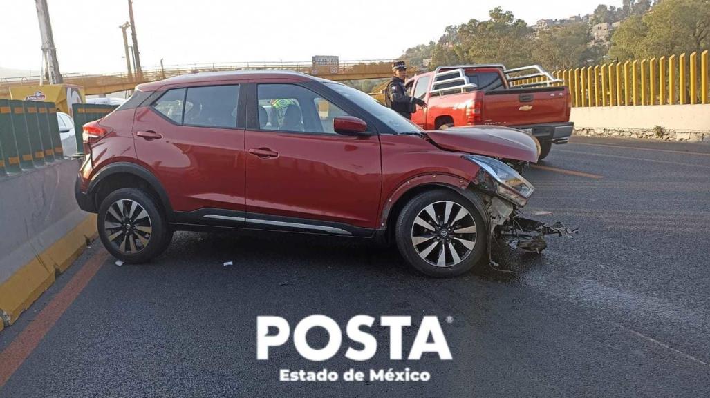 Camioneta choca en Autopista México-Puebla: Congestión vial