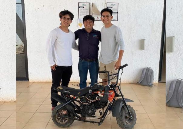 Jóvenes yucatecos crean prototipo de motocicleta sostenible en Tekax