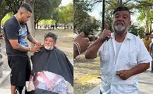 Regala joven corte de cabello y buena charla ¡Regia labor social!