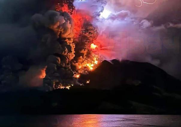 Volcán Ruang hizo erupción en Indonesia: alerta de tsunami