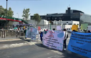 ¡Les prometieron base!, trabajadores de Salud bloquean Insurgentes y Eje 2 Norte