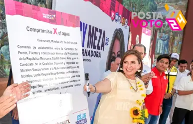 Xóchitl Gálvez firma compromiso para solventar crisis hídrica en Cuernavaca