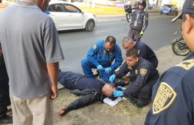 Cuarto accidente de motociclista en el día ocurre a un costado del AICM