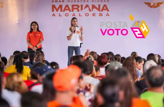 La candidata de Movimiento Ciudadano a la alcaldía de Monterrey, Mariana Rodríguez Cantú se comprometió a mejorar las condiciones de la colonia Independencia. Fotos. Cortesía