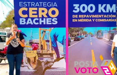 Cecilia Patrón, promete cero baches y 300 kilómetros repavimentados en Mérida